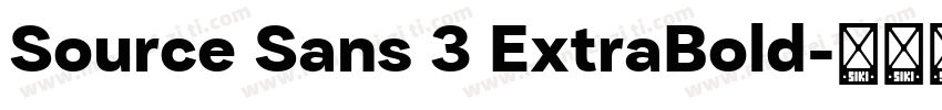 Source Sans 3 ExtraBold字体转换